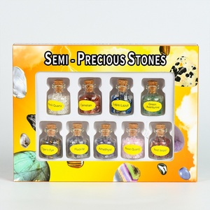 Cristallo naturale di ghiaia campione intagliato 3cm scatola minerale popolare per l'educazione dei bambini che desiderano la scienza Desktop bottiglia di vetro - Product Image 5