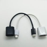 Cable de Datos OTG Portátil USB 2.0, Adaptador de Cable OTG de 16.5 cm, Adaptador de Cable USB 2.0 Tipo C para Macbook, Adaptador USB a Tipo C