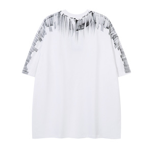 T-shirt en maille à manches courtes pour homme, été, nouveau, séchage rapide, cool, style rétro américain, graffiti <span class=keywords><strong>Salona</strong></span> 7A, antibactérien, anti-boulochage, tendance - Product Image 4