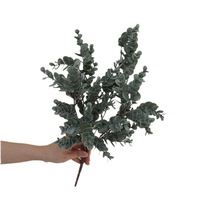 Feuillage artificiel de style nordique inspiré d'Instagram, en PVC, grappes de feuilles d'eucalyptus grises, pour intérieur/extérieur, salon, table à manger