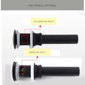 Gran oferta, interruptor de drenaje de baño de la <span class=keywords><strong>serie</strong></span> Is de agua de latón para lavabo, desagüe de fregadero de baño negro para uso en exteriores y bañera - Product Image 1