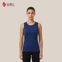 Rompi Olahraga Tanpa Lengan Ukuran Besar Wanita Dr. Hong - Tank Top Yoga Cepat Kering Bahan Spandex/Polyester Bernapas Sablon Sutra