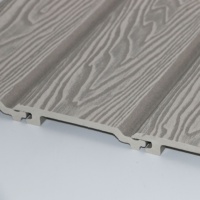 Panneau mural extérieur WPC anti-UV 3D gaufré, ignifuge, imperméable, imitation bois, pour usage commercial extérieur