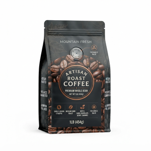 Bolsa de Fondo Plano con Válvula de Desgasificación Unidireccional, de Alta Barrera y Calidad Alimentaria, Personalizable, con Cierre Hermético para Empacar Granos de Café - Product Image 2