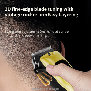 Set Professionale di Tagliacapelli Ricaricabile per <span class=keywords><strong>Uomo</strong></span>, Rasoio Elettrico, Accessori e Strumenti, Kit Dorato per Salone e Barbiere - Product Image 3