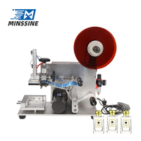 Machine d'étiquetage semi-automatique à grande vitesse pour bouteilles en plastique et en verre, avec moteur électrique auto-adhésif et PLC, pour cartons, facile à utiliser