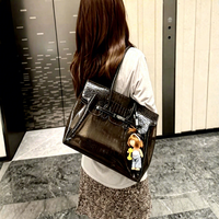 Nouveau Sac à Main Transparent en PVC avec Fermeture Éclair pour Femme 2026 – Sac Bandoulière Tendance Effet Croco Polyvalent et Stylé