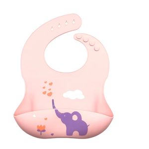 Crossborder New Baby Bib Waterproof Stain Resistant Silicone Saliva Towel Silicone Feeding Bib for Baby Food Supplement - Product Image 3