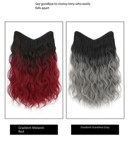 Extensions de cheveux naturels non-Remy de marque propre, sans colle, balayage mèches marron foncé moyen, HD, une seule pièce, ondulations aquatiques, cheveux vierges longs