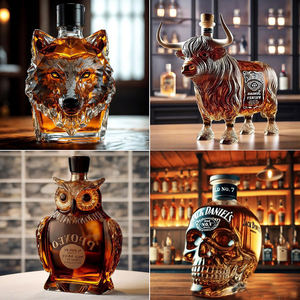 Decantador de Whisky de Vidro Transparente Moderno de 350ml, Criativo em Forma de Boi, Presente Empresarial Personalizado de Fábrica, Novo Produto - Product Image 5