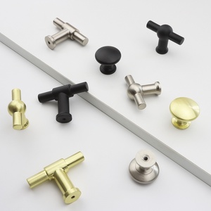 T-shaped Round Cabinet <strong>Knobs</strong> Zinc Alloy Furniture Handles Cupboard <strong>Door</strong> Drawer Pulls Hardware Accessories - Product Image 1