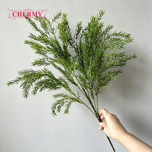 TH1587 Chermy Vente en gros de feuilles de <span class=keywords><strong>fougère</strong></span> artificielles, types variés, tiges de <span class=keywords><strong>fougère</strong></span> en plastique vertes pour la décoration de mariage, de fête, de remise de diplôme et de Noël - Product Image 4