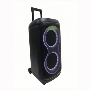ลำโพงปาร์ตี้กลางแจ้งแบบพกพา ซับวูฟเฟอร์คู่ขนาด 10 นิ้ว ไฟ RGB 60 วัตต์ พร้อมไมโครโฟนไร้สาย รองรับการใช้งานด้วยแบตเตอรี่ - Product Image 2