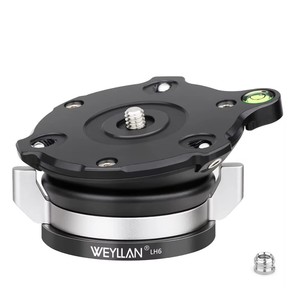 Lh6 san lấp mặt bằng cơ sở Tripod Head điều chỉnh leveler tấm phẳng weyllan lh6 Hợp kim nhôm Tripod đứng máy ảnh leveler max tải 15kg - Product Image 1