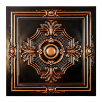 Plaques de plafond carrées décoratives imperméables 24x24, panneaux muraux intérieurs en PVC, cuivre traditionnel PL38 pour immeuble de bureaux