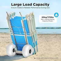 HL 16 16 "Balloon Wheels Beach Cart Pneus, pneus de sable, chariot de plage pour chariot de sable pour kayak, chariot de canoë, chariots de plage, wagon