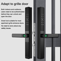 DQ02 Kunci Pintar Tuya Smart Lock Dua Sisi IP65 Tahan Air Kontrol Sidik Jari Kata Sandi Kartu Cloud untuk Pintu Kayu/Baja/Baja Tahan Karat