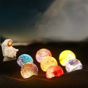 Boule de cristal avec support en bois gravé au laser 6CM verre LED boule de cristal souvenirs cadeaux décor à la maison étoile lune veilleuse - Product Image 3