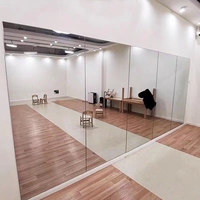 Haute Définition Argent Unbreaken 3mm 4mm 5mm Miroir En Verre pour Salle De Danse Yoga Studio Couloir Cuivre Gratuit Salon Décoration