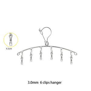 Séchoir <span class=keywords><strong>à</strong></span> <span class=keywords><strong>linge</strong></span> domestique en acier inoxydable avec pinces pour sous-vêtements, chaussettes, maillots de bain et soutiens-gorge - Product Image 6