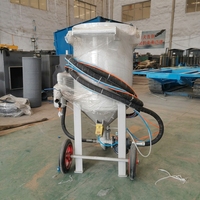 Ensemble de souffleur à pression de 500 mm personnalisable avec compresseur d'air à vis puissant, souffleur de sable portable et écologique pour surfaces métalliques