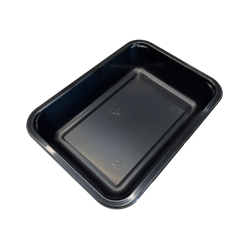 Hazır yemek ambalajı için kapatılabilir CPET yiyecek tepsisi mikrodalgada Ovenable plastik CPET tepsi yemek kabı