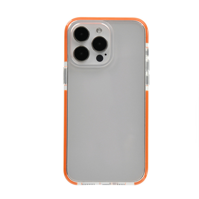 New 3 in 1 TPU PC TPE Hybrid Shockproof Crystal Clear Phone Case for iPhone 15 Pro Max 15 Plus Colored Edge Back Cover