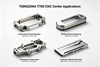 Centre d'usinage CNC à grande vitesse automatique T700 BT40 vertical avec moteur pour pièces automobiles et moules