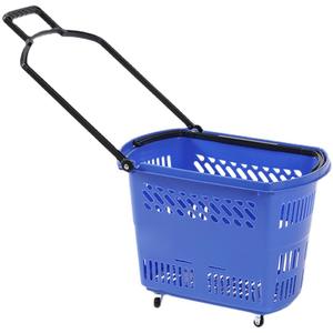 ตะกร้าช้อปปิ้งพลาสติกแบบมีหูหิ้ว พกพาสะดวก ความจุมาตรฐาน หลายสี สำหรับเก็บของชำ - Product Image 4