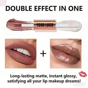 Maquillage en gros sous marque privée : Gloss à lèvres hydratant <span class=keywords><strong>double</strong></span> embout, fini mat et pailleté, non-collant et longue tenue - Product Image 3