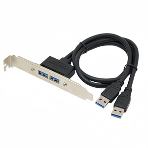 สายต่อขยาย USB 3.0 แบบสองพอร์ต ชาย-หญิง พร้อมขายึดสำหรับแผงด้านหลังเคสคอมพิวเตอร์ - Product Image 4