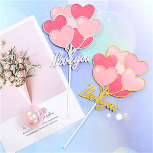 Venta caliente Love Paper Cake Insert Party Supplies Acrílico Boda Día de San Valentín Feliz cumpleaños Decoración Cake Topper - Product Image 4