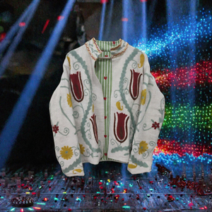 Chaqueta Cárdigan Brillante con Lentejuelas y Borlas, de Algodón Tejido, con Cuello Alto y Manga Larga, Estilo Y2K para Mujer, Ideal para Fiestas, Clubes y Espectáculos - Product Image 2