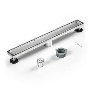 Grille de drain de douche linéaire à sortie verticale, design moderne, bonne qualité, grille encastrable amovible - Product Image 2