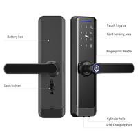 Cerradura Digital Inteligente con Huella Dactilar y Wi-Fi Tuya para Puertas de Acero/Madera/Aluminio, Capacidad para 120 Huellas Dactilares