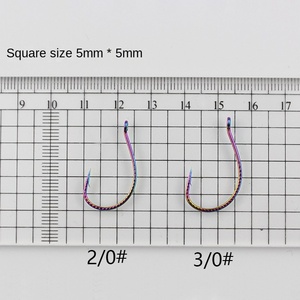 Hameçons inversés en écailles de dragon colorées en vrac 8003 Luya Loach Mandarin Fish Perch Beak Soft Bait Hooks pour la pêche en rivière - Product Image 4