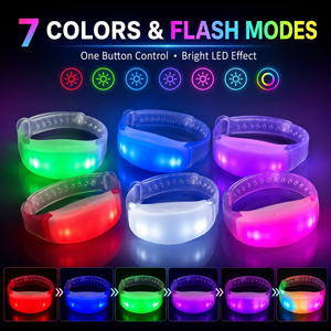 Pulsera LED con Soporte para Ventilador, Accesorio para Conciertos, Brazalete Luminoso con Múltiples Efectos de Iluminación, Servicio de Diseño Personalizado - Product Image 1