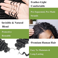 Extensions de cheveux naturels bruts pour tresses, style bohème, bouclés à la française, nœuds invisibles, pour tresses au crochet, en vrac – Vente chaude du fournisseur d'usine
