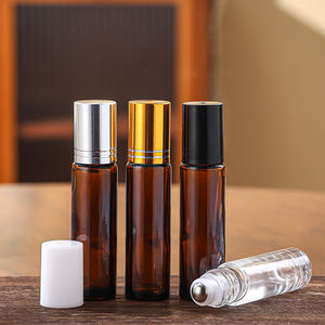 Flacon en verre ambré <span class=keywords><strong>de</strong></span> 10 ml pour huile essentielle avec bouchon en aluminium/plastique, applicateur <span class=keywords><strong>d</strong></span>'aromathérapie pour <span class=keywords><strong>parfum</strong></span> - Product Image 4