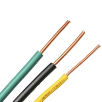 Cable de cobre de PVC de un solo hilo sólido, cable eléctrico de 1,5/2,5/4/6/10 de cable eléctrico de un solo hilo para casa