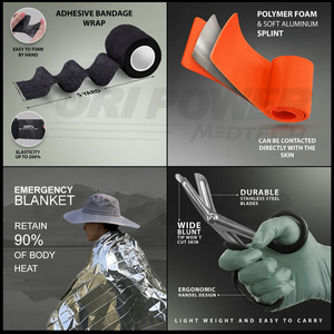 Oripower OEM personalizado botiquín de primeros auxilios impermeable Camping botiquín de primeros auxilios bolsas caja médica botiquín de primeros auxilios herramientas de emergencia - Product Image 5