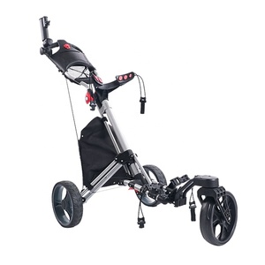 Carrito <span class=keywords><strong>de</strong></span> Golf plateado <span class=keywords><strong>de</strong></span> alta calidad, carrito <span class=keywords><strong>de</strong></span> <span class=keywords><strong>aluminio</strong></span> plegable <span class=keywords><strong>de</strong></span> 3 ruedas para jugar al aire libre - Product Image 1