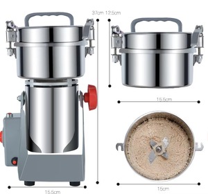 Mini Molino y Trituradora Doméstica con Motor <span class=keywords><strong>de</strong></span> Alta Velocidad, Capacidad <span class=keywords><strong>de</strong></span> 40 kg/h para Arroz, Maíz, <span class=keywords><strong>Café</strong></span> y Especias - Product Image 1