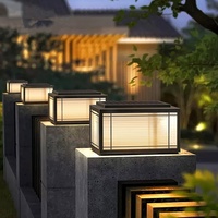 Lampadaire solaire LED moderne IP65 pour jardin et pelouse, pour l'extérieur villa, paysage, escalier, clôture, éclairage de pilier, style lumineux