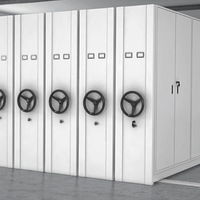 Système d'étagères mobiles compactes à haute densité personnalisables, unités de stockage compactes pour archives, pour bureaux et entrepôts