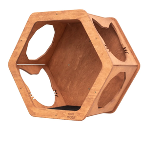 Cubes muraux modulaires en bois pour chat (hexagone) - Product Image 1