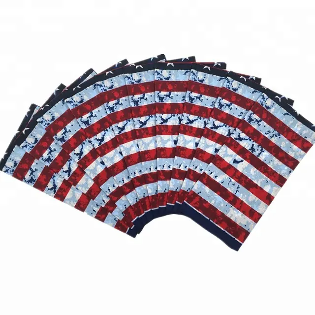 100% Baumwolle benutzer definierte Land flagge Bandana USA gemacht National flagge Quadrat Bandana