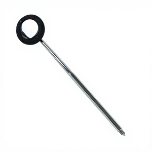 Manche de rechange pour miroir dentaire en acier inoxydable, poignée moletée manuelle, argenté, instrument chirurgical de classe I - Product Image 4