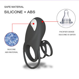 Anillo vibrador para pene, juguete sexual para hombres, retarda la eyaculación, opciones de color negro, morado y rosa. - Product Image 5