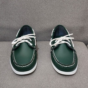 Mocasines de Cuero Genuino Color Verde Claro, Zapatos Planos Formales e Informales, Mocasines Gommino Suaves y Ligeros para Caminar, Zapatillas de Deporte para Hombre - Product Image 3